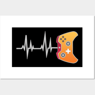 Gamer Heartbeat New Style Video Game Lover Gift unisex Posters and Art